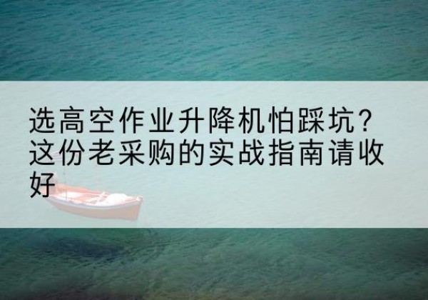 辰溪高空作业升降机厂家推荐-选高空作业升降机怕踩坑？这份老采购的实战指南请收好